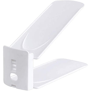 Suport pentru Pantofi, Flippy, din Plastic, Reglabil, 2 Niveluri, 27 x 10 x 20 cm, Alb-0