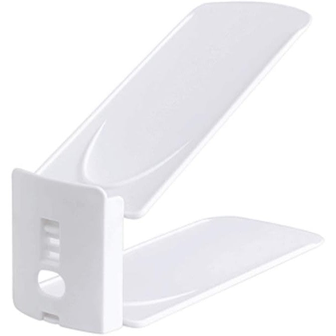 Suport pentru Pantofi, Flippy, din Plastic, Reglabil, 2 Niveluri, 27 x 10 x 20 cm, Alb-0