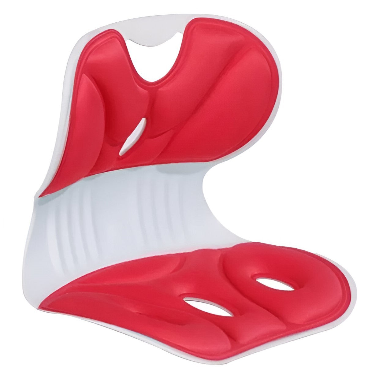 Suport pentru Scaun, Flippy, pentru Corectarea Posturii, Portabil, Ergonomic, Ameliorare Durere, Respirabil, 32x29x28 cm, Marime S, Rosu-1