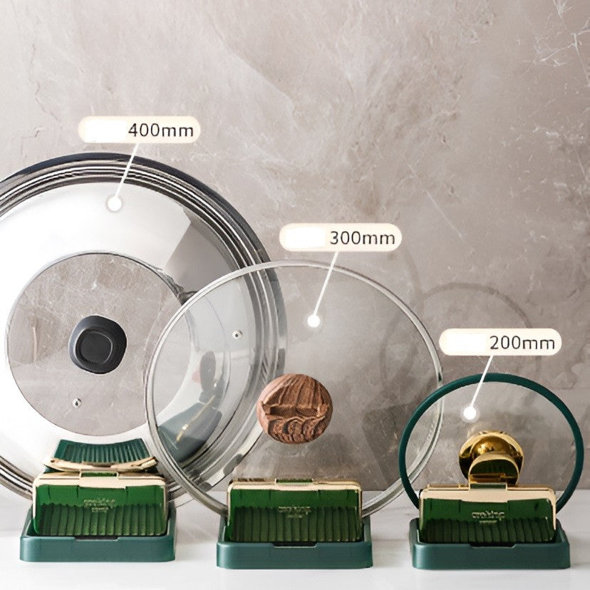 Suport Pliabil, Flippy, pentru Capace, Linguri, Multifunctional, Plasare pe Blatul de Bucatarie, 18.9x16.2x2.6 cm, Verde-1