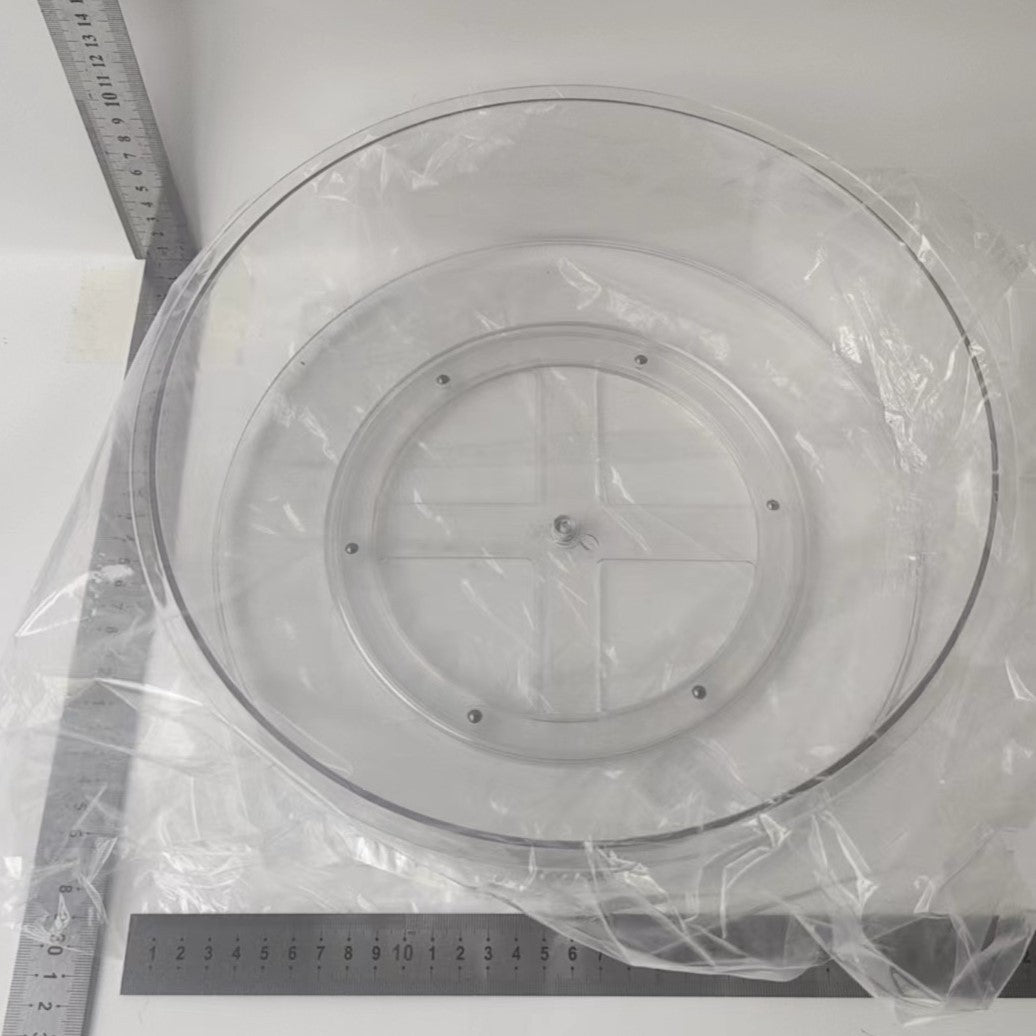 Suport Rotativ pentru Condimente, Flippy, Multifunctional, Rotund, 360 de Grade, pentru Bucatarie, Plastic, 30.5x30.5x10 cm, Transparent-7