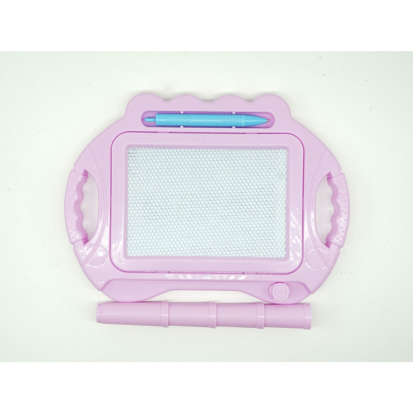 Tabla Magnetica pentru desen Flippy, Pix, forma dreptunghi, dimensiuni 23x17 cm, Dezvolta Creativitatea, cu picioare suport, Roz Pal-4