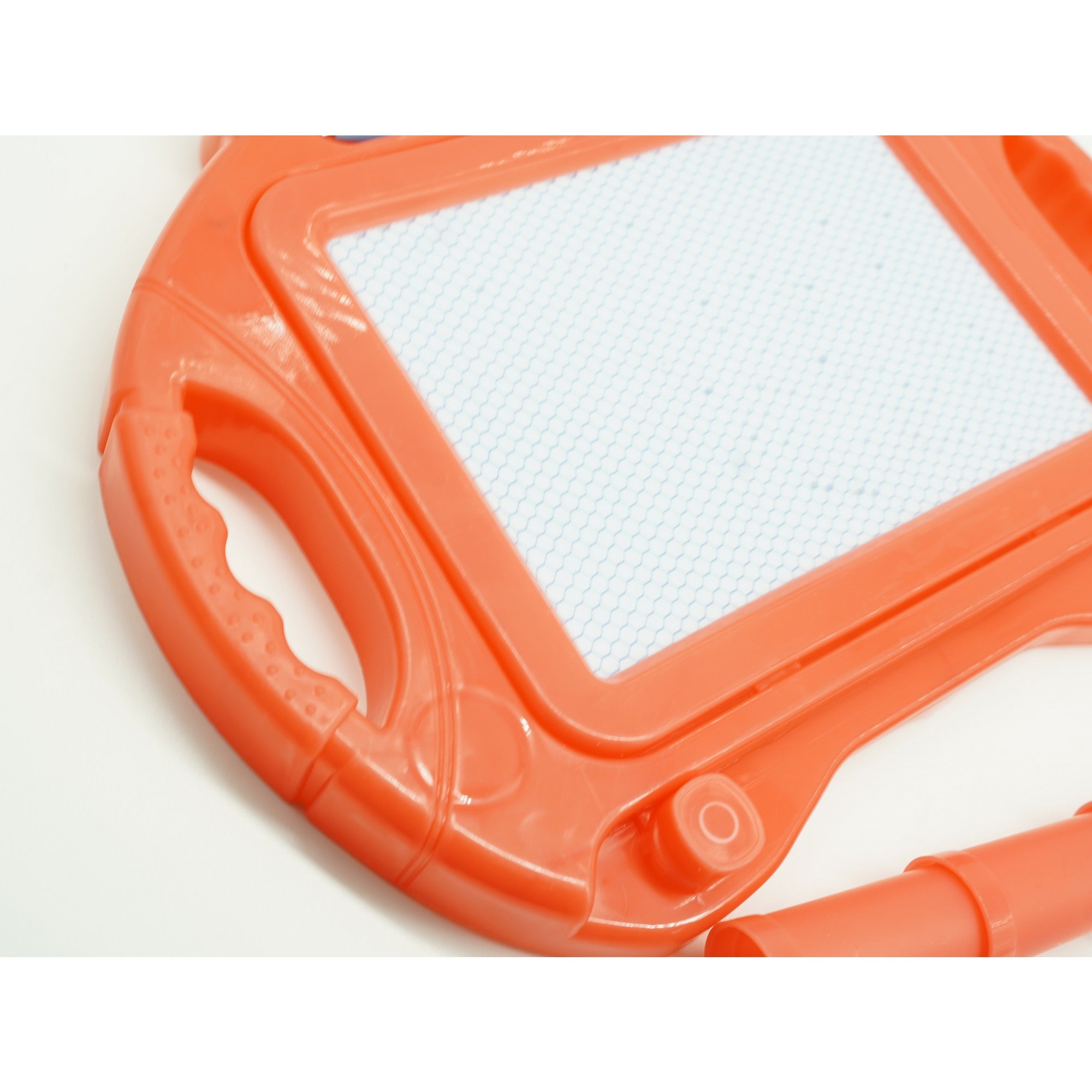 Tabla Magnetica pentru desen Flippy, Pix, forma dreptunghi, dimensiuni 23x17 cm, Dezvolta Creativitatea, cu picioare suport, Portocaliu-4