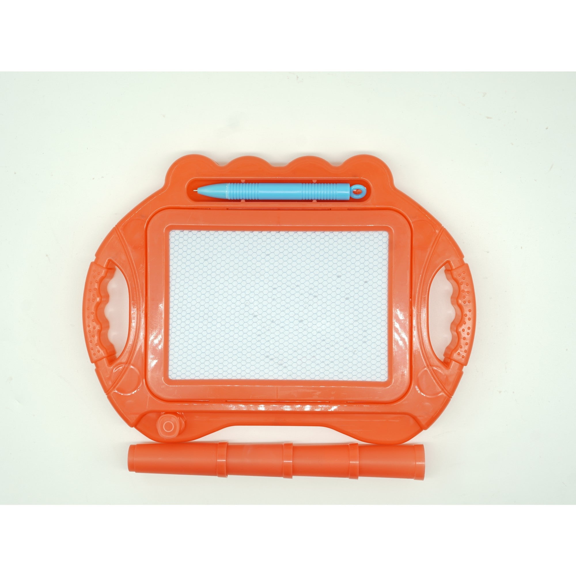 Tabla Magnetica pentru desen Flippy, Pix, forma dreptunghi, dimensiuni 23x17 cm, Dezvolta Creativitatea, cu picioare suport, Portocaliu-6