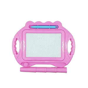 Tabla Magnetica pentru desen Flippy, Pix, forma dreptunghi, dimensiuni 23x17 cm, Dezvolta Creativitatea, cu picioare suport, Roz-0