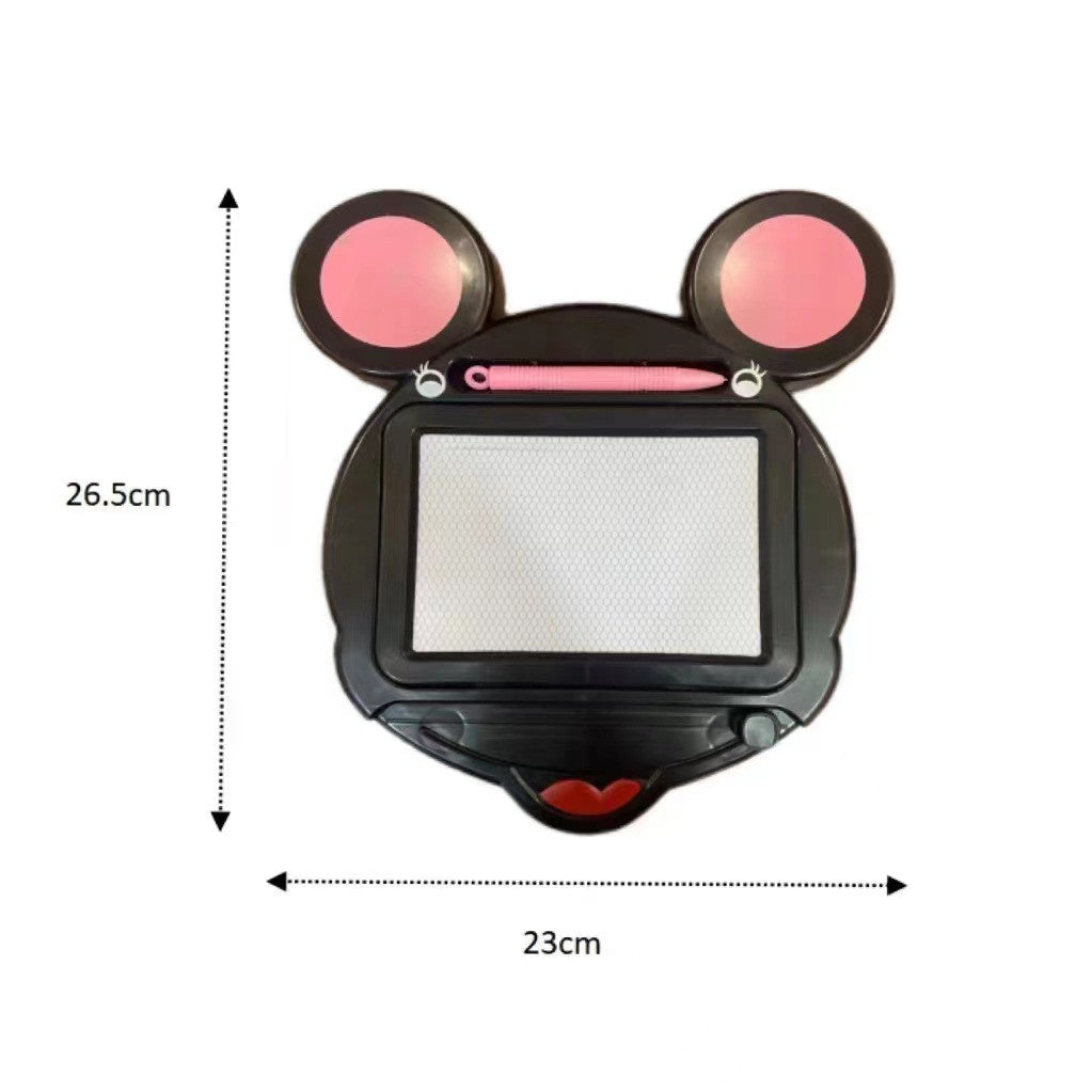 Tabla Magnetica pentru desen Flippy, Pix, forma Soricel, dimensiuni 23x26.5 cm, Dezvolta Creativitatea, Negru-4