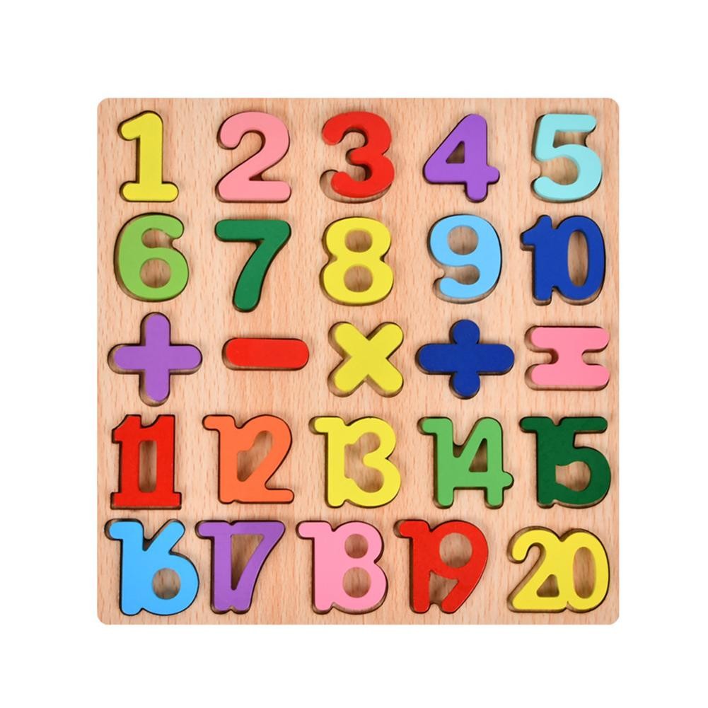 Tabla Montessori, Flippy, din Lemn, Educatie Timpurie Cifre, 25 Piese Lemn, +18 Luni, 20 x 20 cm, Vopsea pe Baza de Apa, Multicolor-0
