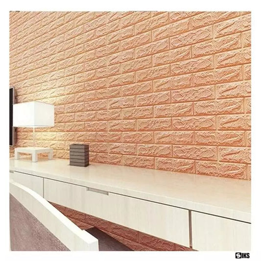 Tapet Caramida 3D autoadeziv model caramida in relief, cafeniu