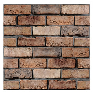 10 x Placi Tapet Autocolant 3D cu Imitatie de Caramida de Exterior, pentru Perete Bucatarie Sufragerie, Usor de Curatat, Rezistent la Apa, Autoadeziv, 30x30 cm, Maro-0