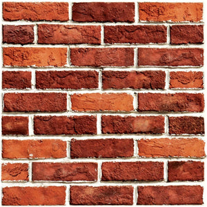 10 x Placi Tapet Autocolant 3D cu Imitatie de Caramida, pentru Perete Bucatarie Sufragerie, Usor de Curatat, Rezistent la Apa, Autoadeziv, 30x30 cm, Rosu-0
