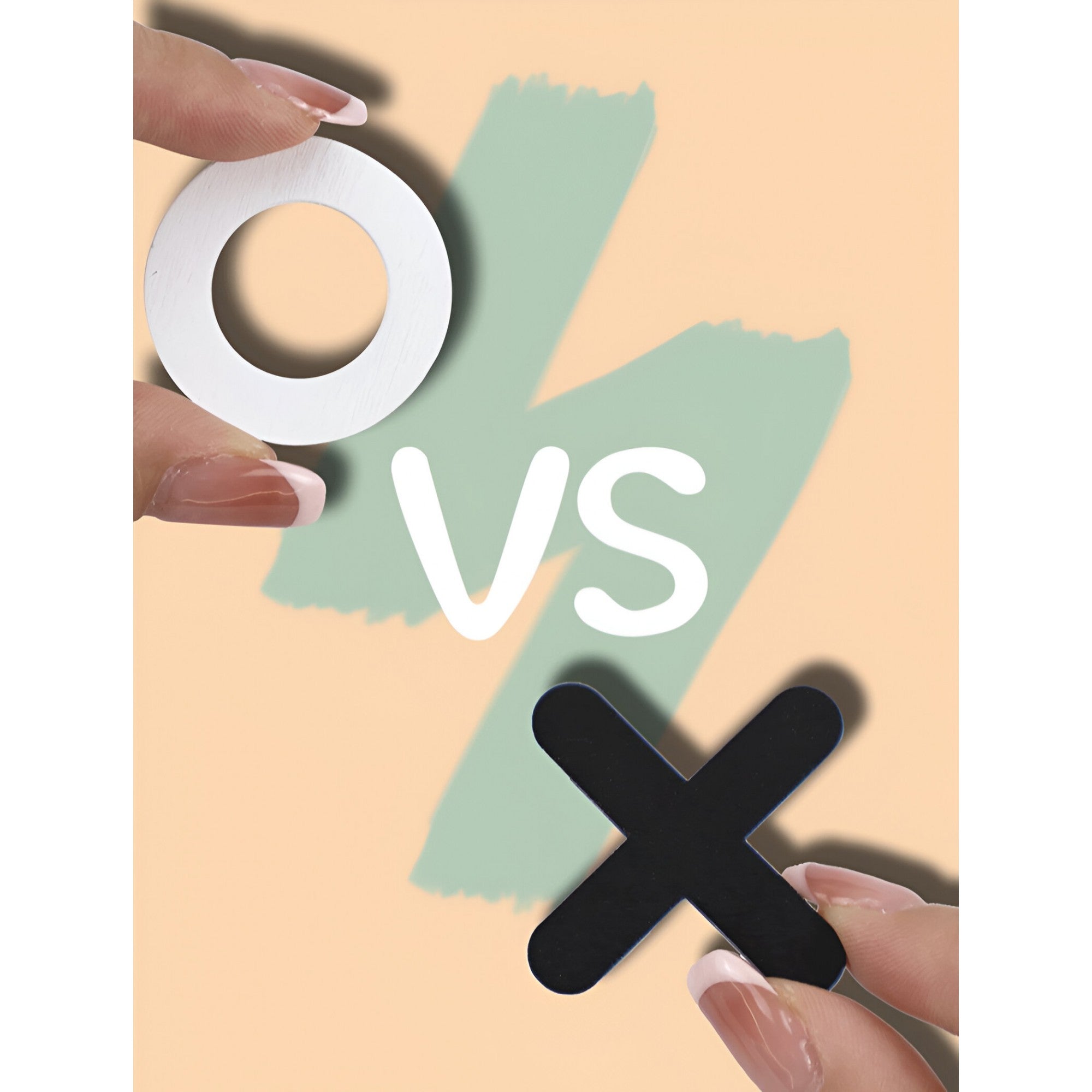 Jucarie Montessori Tic Tac Toe, Flippy, Educativa, Interactiva, din lemn, X si O, 9 Piese, 14.3x14.3 cm, Negru Alb-7