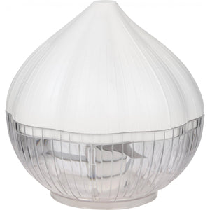 Tocator manual pentru usturoi, in forma de usturoi, cutite rezistente, utilizare prin apasare, material ABS si inox, 9.5x9.5x9.3 cm, alb-0