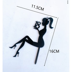 Topper tort 18 ani 16x11.5 cm-0