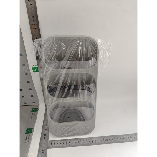 Cutie transparentă de depozitare cu inserție oblică, Gri-1
