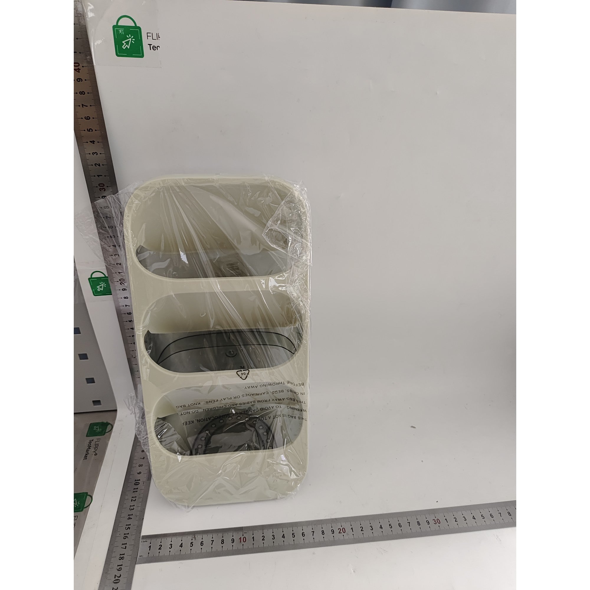 Cutie transparentă de depozitare cu inserție oblică, Verde-1