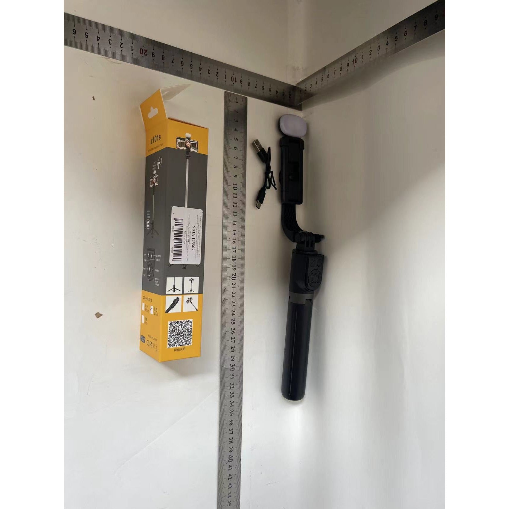 Trepied foto telescopic premium profesional Flippy Z101S , cadru multifunctional, telecomanda detasabila, pentru telefon/camera foto/gopro, functie selfie stick, ajustabil, pliabil, H33-100 cm, aluminiu, Negru-5