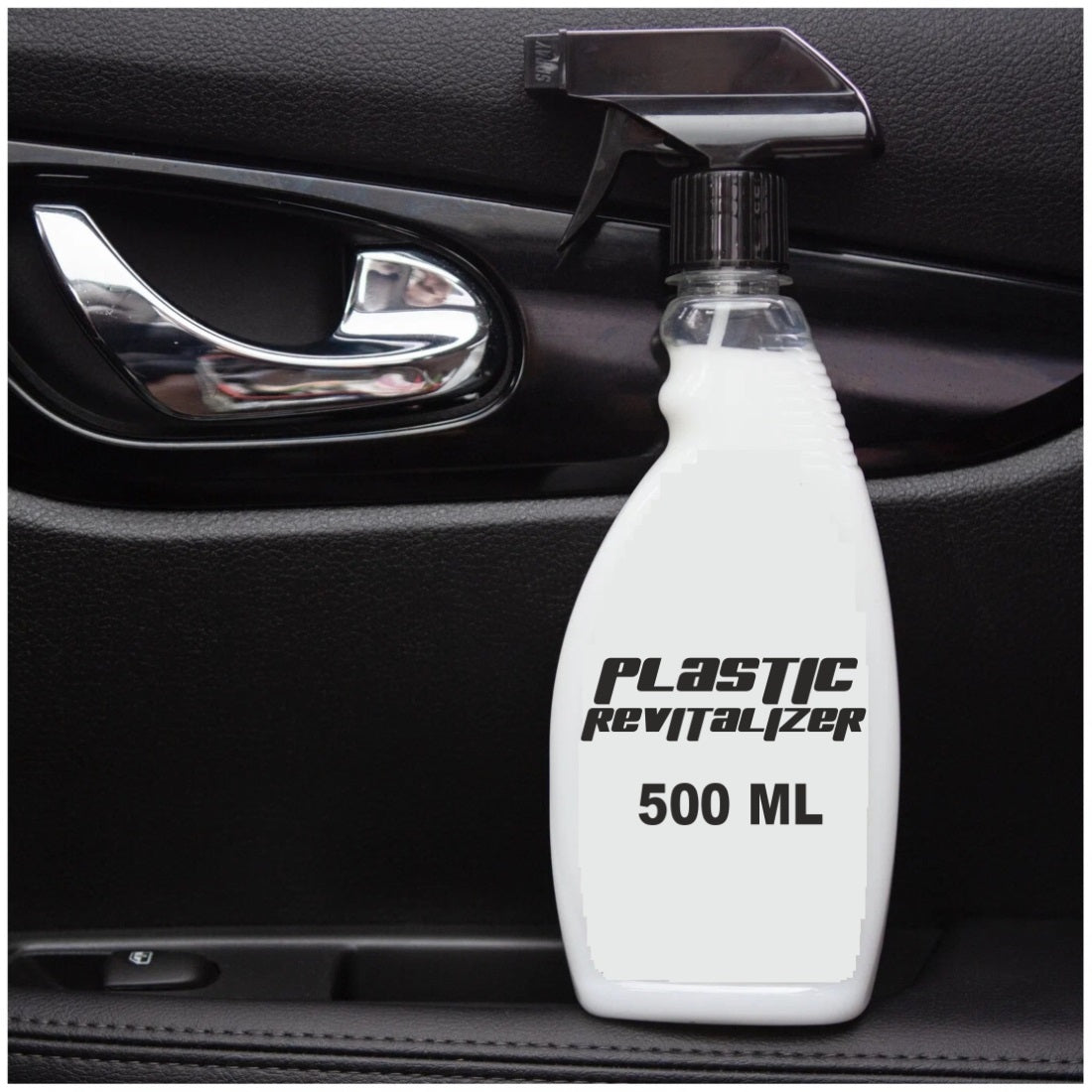 Solutie intretinere, revitalizare si curatare elemente din plastic, 500ml, cu pulverizator si aplicator-0