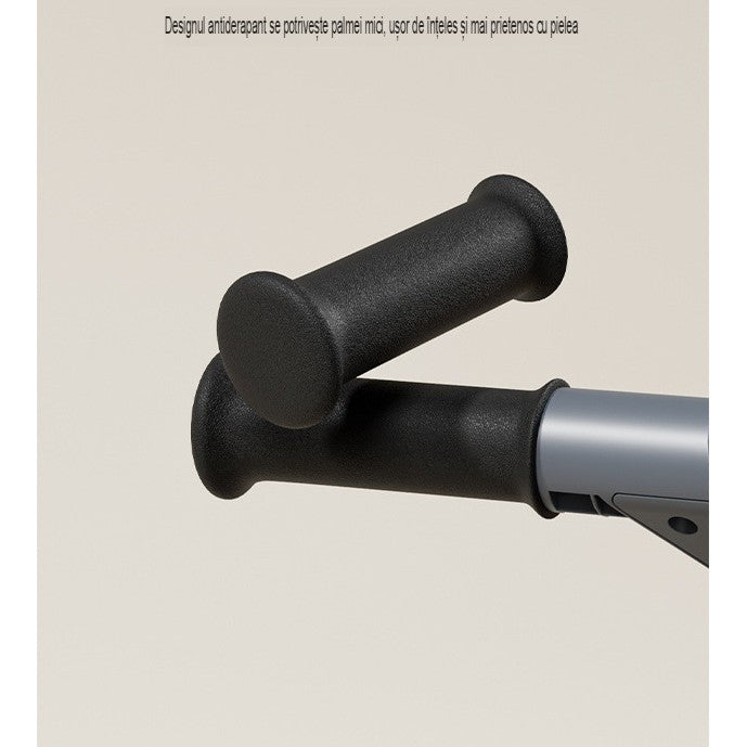 Tricicleta pentru Copii, Flippy, Exercitiu de Echilibru, pentru 1-6 Ani, Functie de Lumini si Sunete, cu Pedale, din Plastic, Roti Gonflabile, Greutate Portanta 60 kg, 57 x 36 x 47 cm, Gri