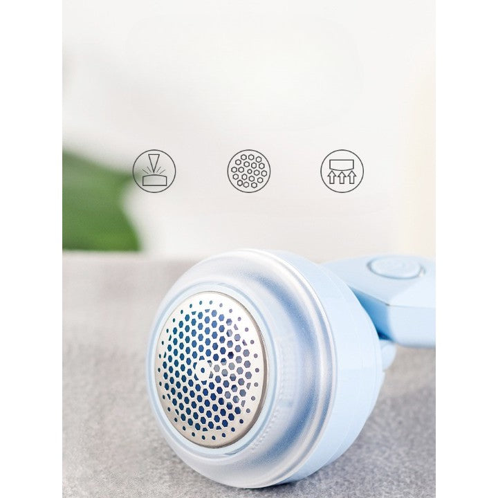 Aparat Pentru Curatat Scame, Par Si Praf, Flippy, Trimmer pentru Diferite Tipuri De Material, Cu Lame Din Otel Inoxidabil, Maner Flexibil, Incarcare Prin USB, 13x8 cm, Albastru-6