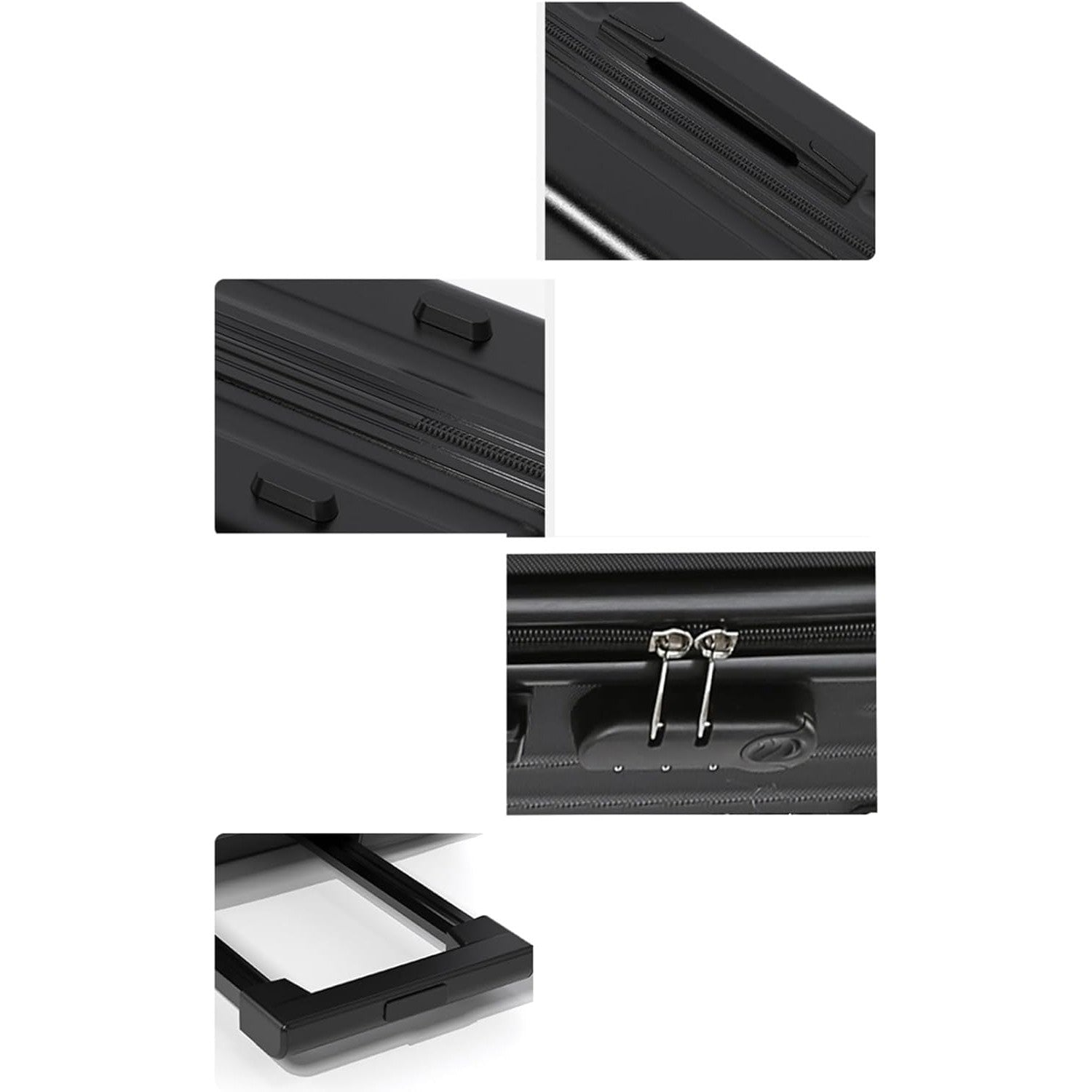 Troler de Calatorie, Flippy, 56 x 35 x 22 cm, 4 Roti, Maner Reglabil, din ABS, cu Fermoar, Blocare cu Cod, Impermeabil, Model Astronaut, Negru-5