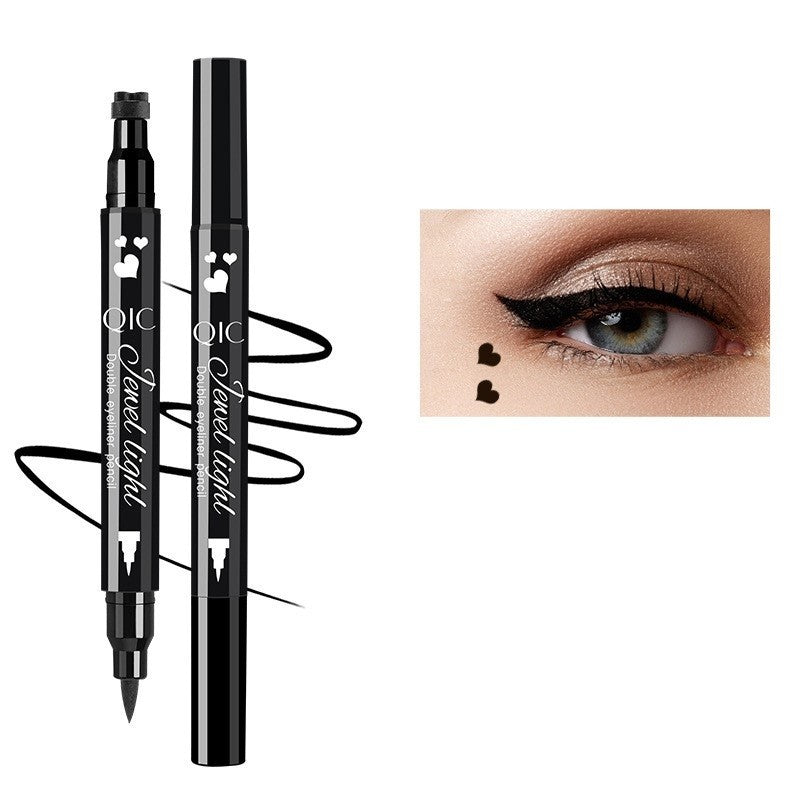 Tus Lichid pentru Ochi, Flippy, 2 Capete, Eyeliner si Stampila Inima, Pentru Ochi si Corp, 50 g, Rezistent la Apa, 12.7 x 3 cm, Negru-6