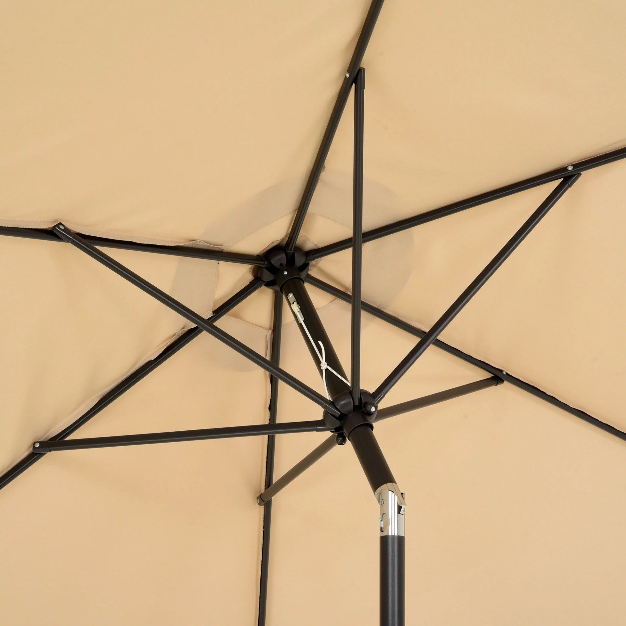 Umbrela rotunda de soare Flippy pentru terasa, diametru 2.70 m, inclinare, manivela, crem-5