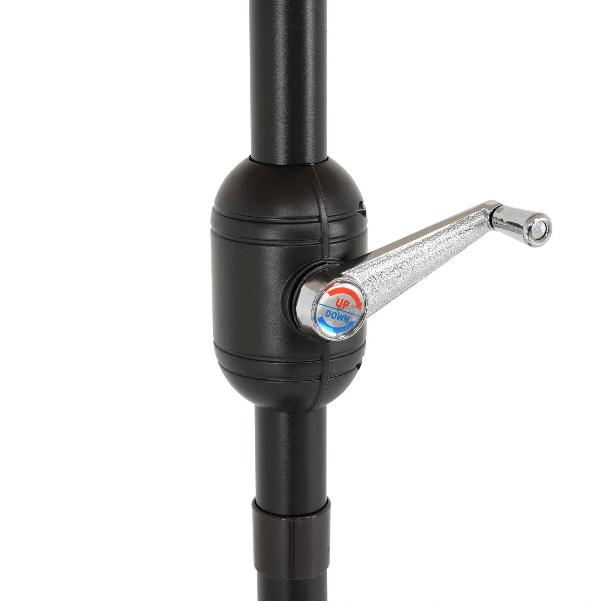 Umbrela rotunda de soare Flippy pentru terasa, diametru 2.70 m, inclinare, manivela, crem-7