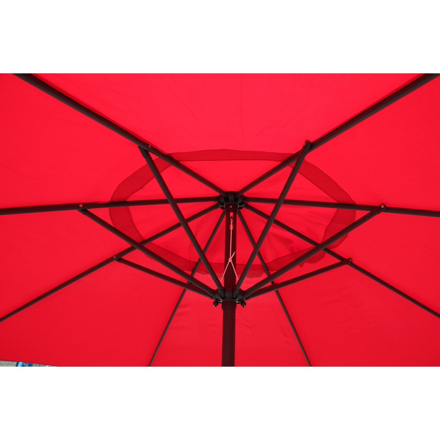 Umbrela rotunda de soare Flippy pentru terasa, diametru 2.70 m, manivela, rosu-3