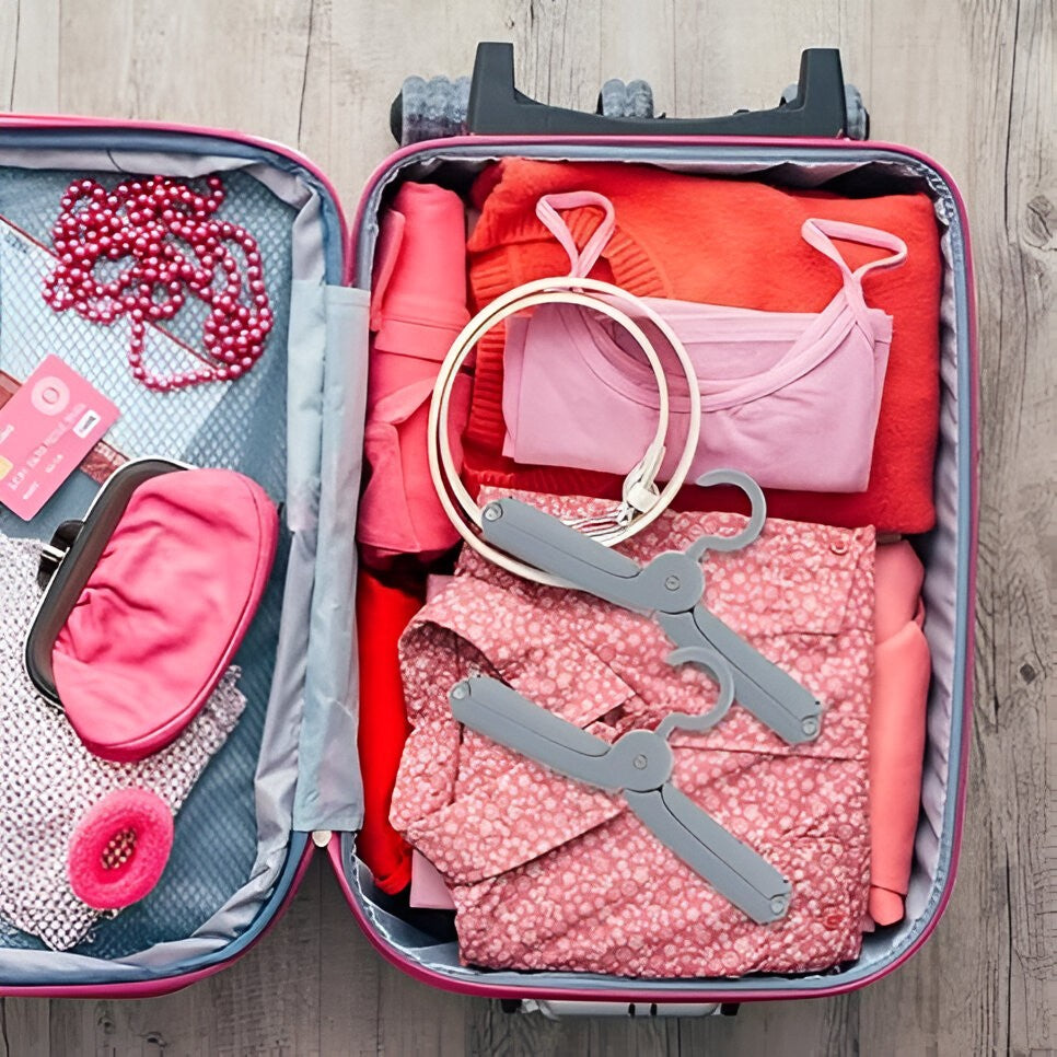 Umeras Pliabil de Calatorie, Flippy, Mini Cuier Portabil pentru Haine, Suport de Uscare, 14x7x1.4cm, Gri-1