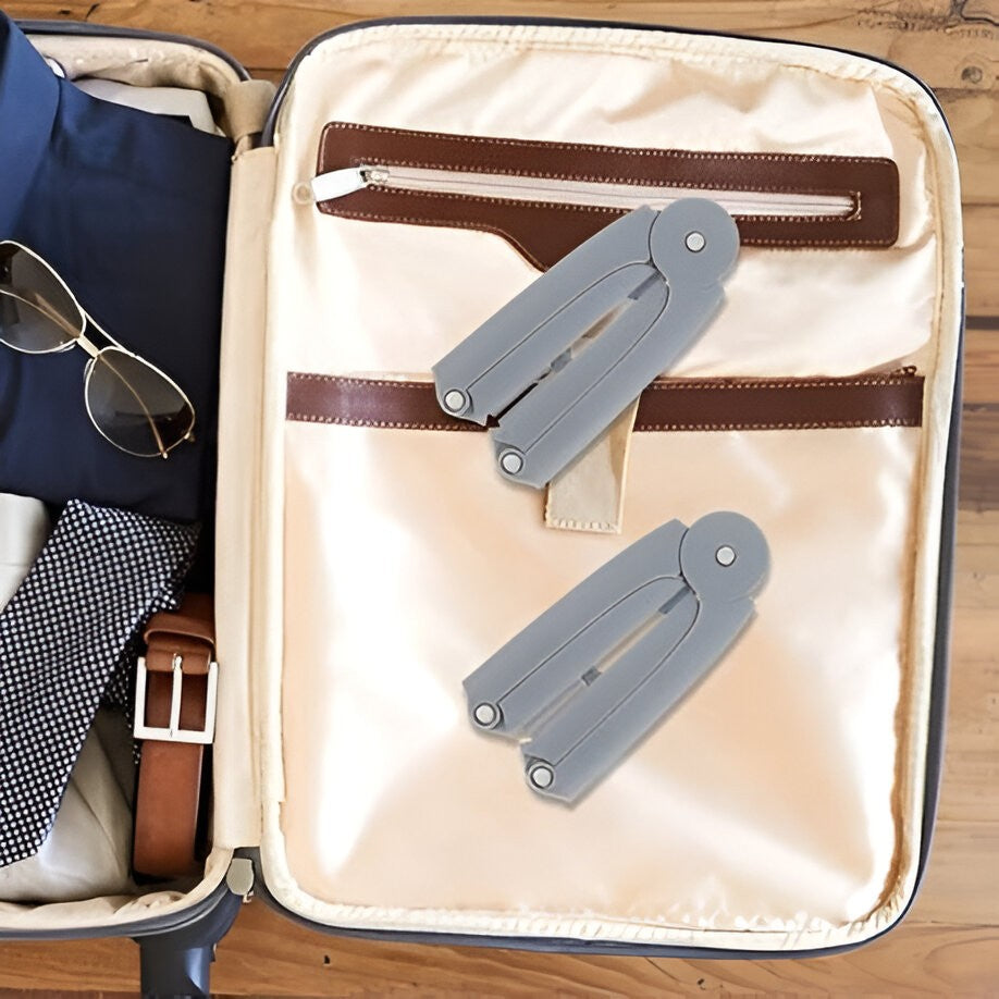 Umeras Pliabil de Calatorie, Flippy, Mini Cuier Portabil pentru Haine, Suport de Uscare, 14x7x1.4cm, Gri-2