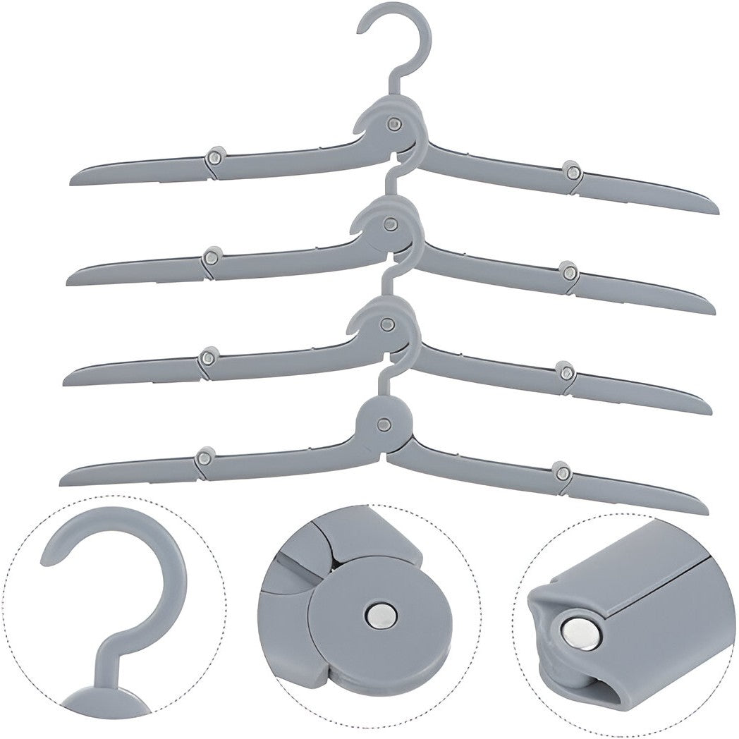 Umeras Pliabil de Calatorie, Flippy, Mini Cuier Portabil pentru Haine, Suport de Uscare, 14x7x1.4cm, Gri-6