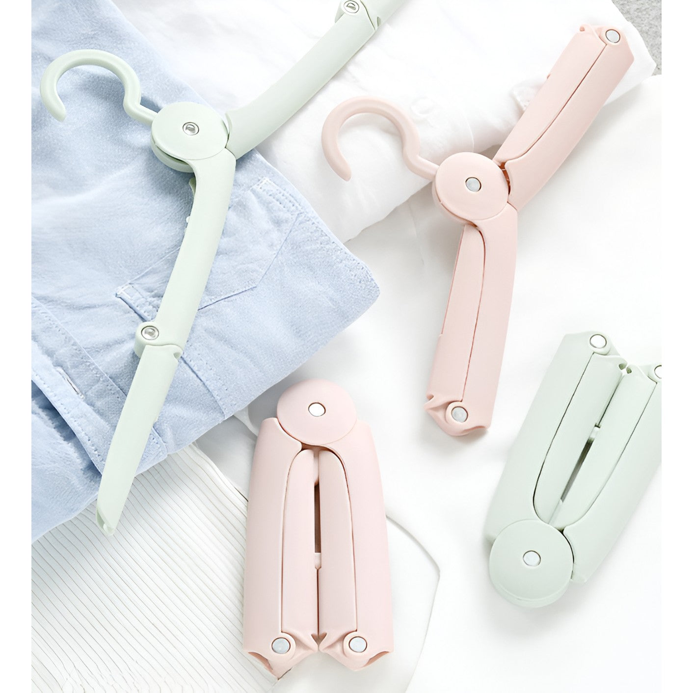 Umeras Pliabil de Calatorie, Flippy, Mini Cuier Portabil pentru Haine, Suport de Uscare, 14x7x1.4cm, Roz-3