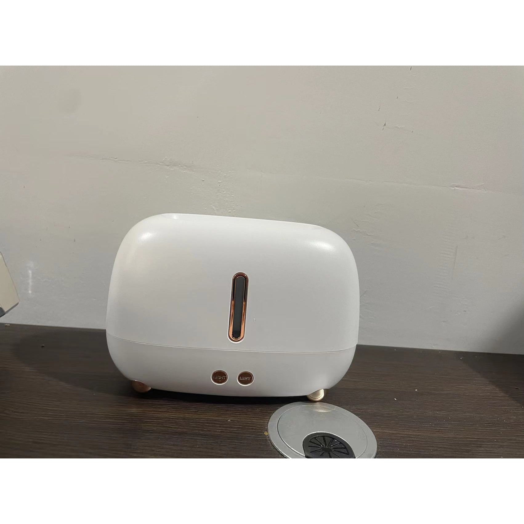 Umidificator de tip flacara, Flippy, cu aromaterapie, 7 culori, 250 ml, alb-8