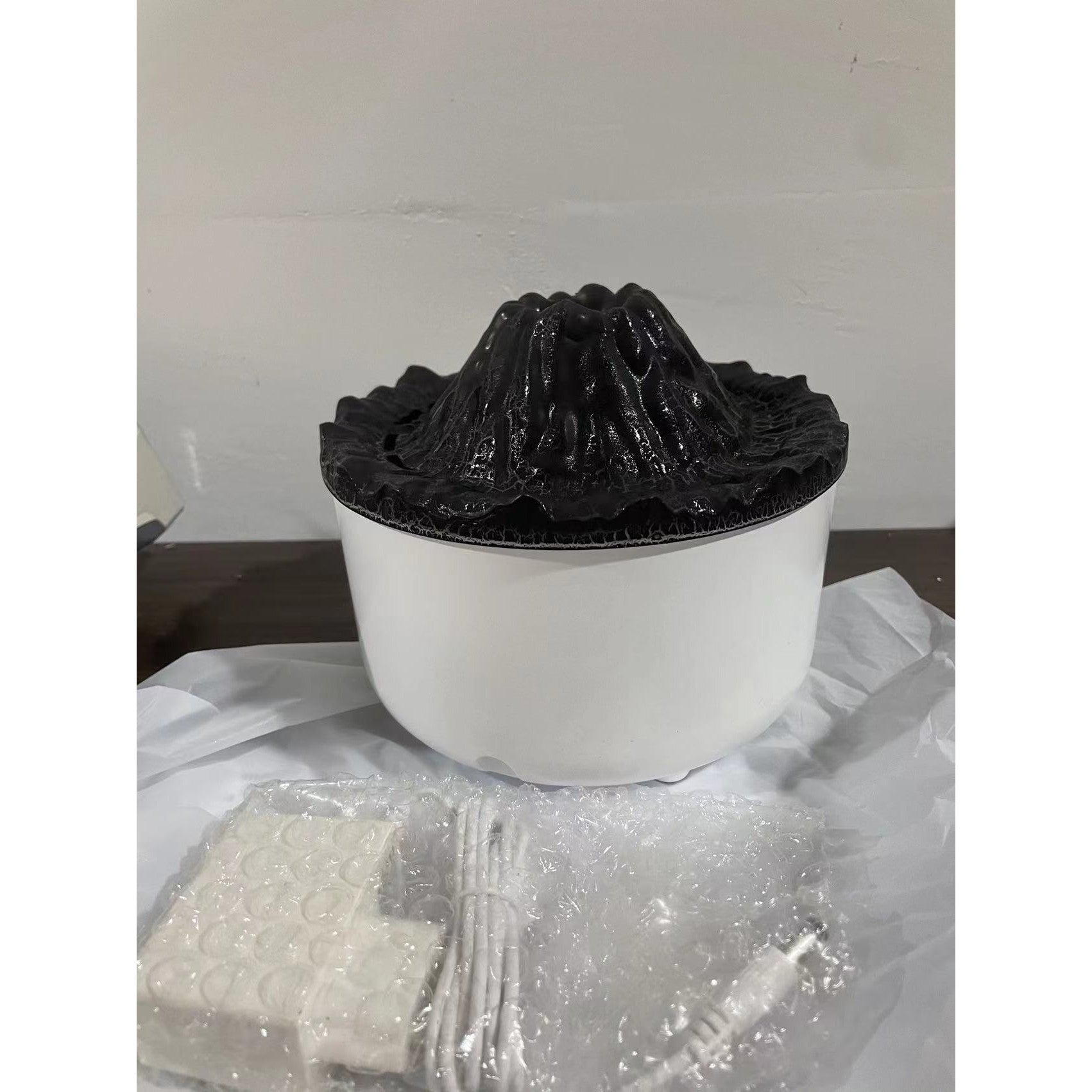 Umidificator de tip vulcan, Flippy, cu aromaterapie, cu telecomanda, 560 ml, model V21B, alb-8