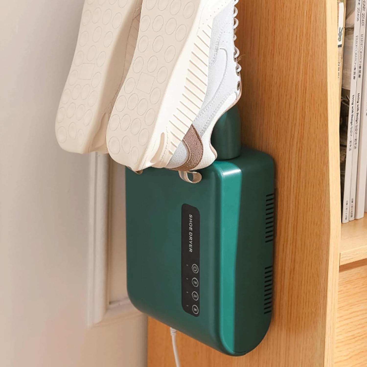 Uscator de Pantofi, Flippy, Functie de Uscare, Dezinfectie, Dezodorizare, Montaj pe Perete fara Perforare, din PVC, Silentios, Timer, Verde-4