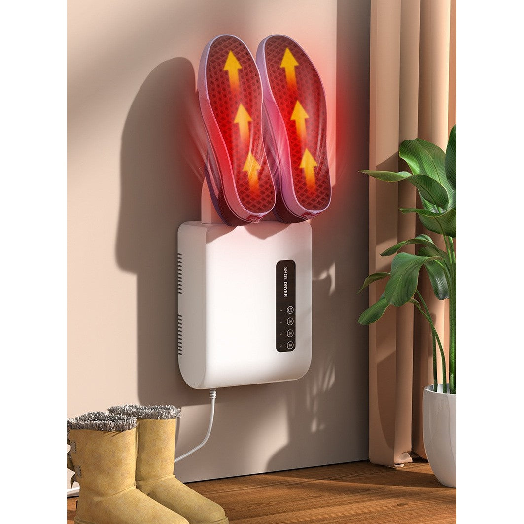 Uscator de Pantofi, Flippy, Functie de Uscare, Dezinfectie, Dezodorizare, Montaj pe Perete fara Perforare, din PVC, Silentios, Timer, Alb-6