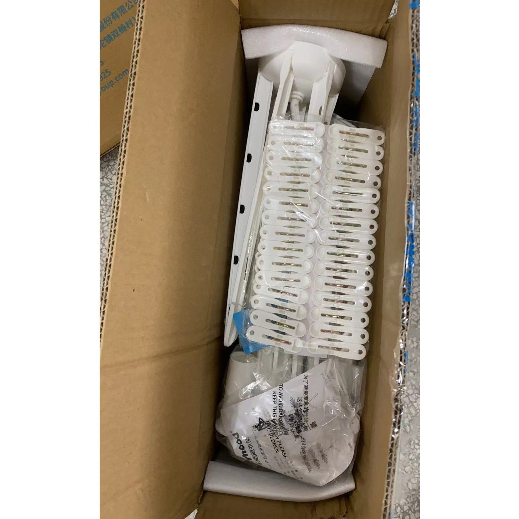 Uscator de Rufe Vertical, Flippy, 2 Niveluri, Pliabil, din ABS+PP+Otel Inoxidabil, Rotire 360 Grade, 130 x 75 cm, Alb-1