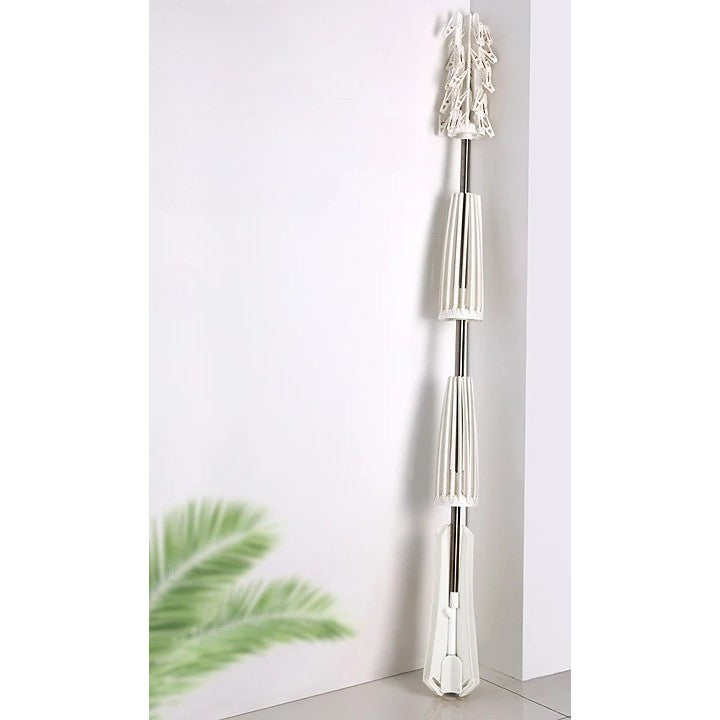 Uscator de Rufe Vertical, Flippy, 3 Niveluri, Pliabil, din ABS+PP+Otel Inoxidabil, Rotire 360 Grade, 178.7 x 75 cm, Alb-1