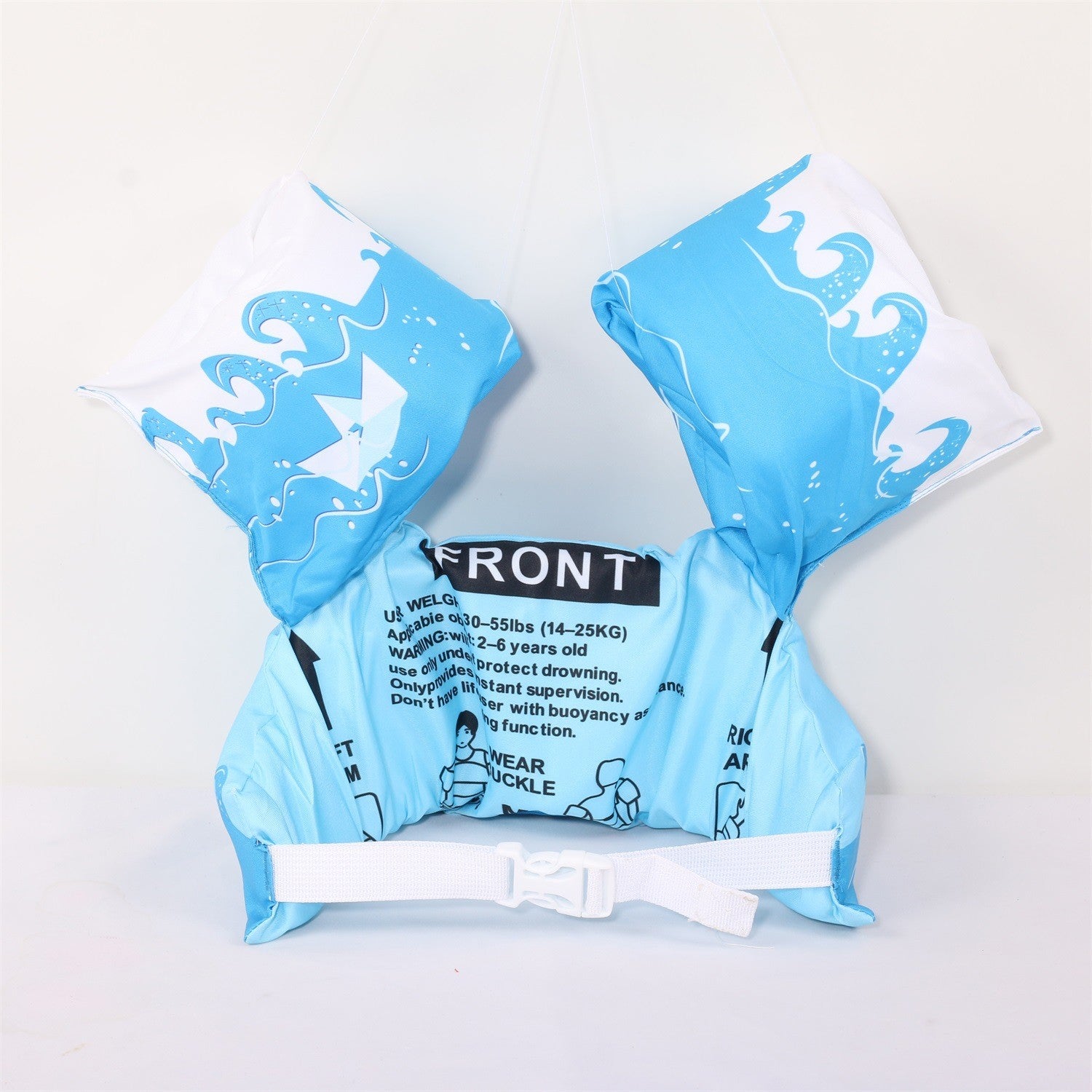 Vesta de salvare pentru copii cu aripioare de inot, Flippy, Albastru, Model balena-1