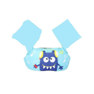 Vesta de salvare pentru copii cu aripioare de inot, Flippy, Albastru, Model monstru-0