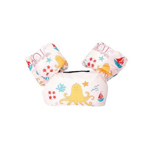 Vesta de salvare pentru copii cu aripioare de inot, Flippy, Crem, Model caracatita-0