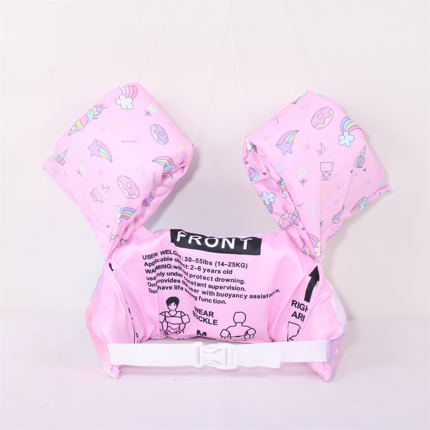 Vesta de salvare pentru copii cu aripioare de inot, Flippy, Mov, Model unicorn-1