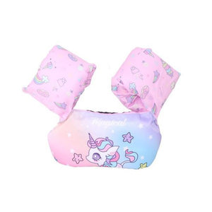 Vesta de salvare pentru copii cu aripioare de inot, Flippy, Mov, Model unicorn-0