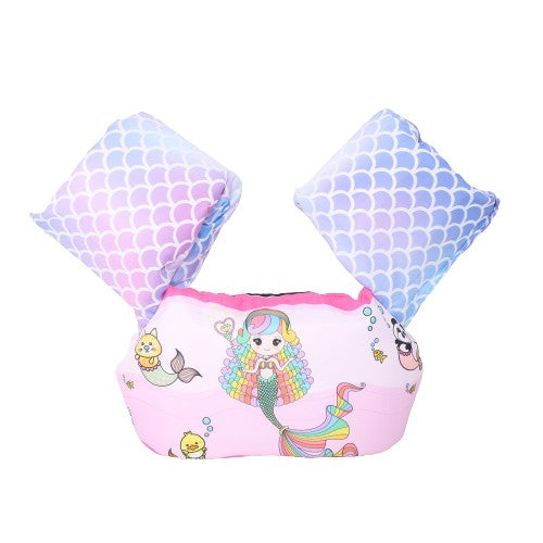 Vesta de salvare pentru copii cu aripioare de inot, Flippy, Roz, Model sirena-2