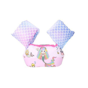 Vesta de salvare pentru copii cu aripioare de inot, Flippy, Roz, Model sirena-0