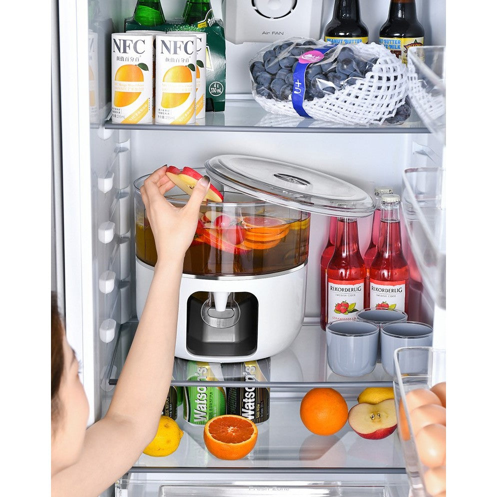 Dozator de apa Flippy, 3 compartimente rotative, capacitate mare de 3l, alb-4