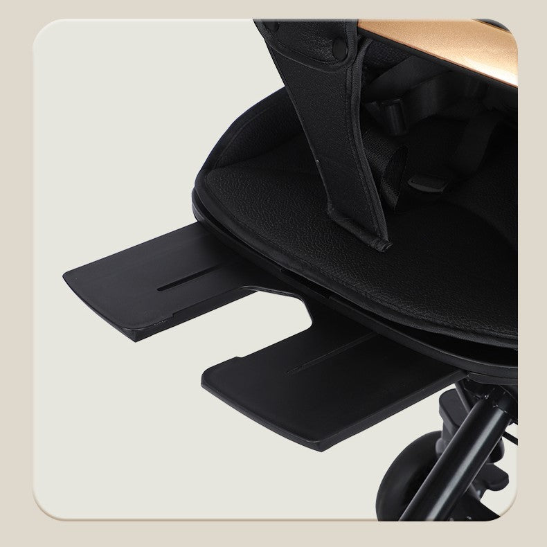 Carucior Sport Flippy 3in1, 6-36 Luni, Reversibil, Pliabil, Tavita pentru Masa, Pozitie de Somn, Centura de Siguranta, Roti 360, Suport Pahar, Copertina pentru Soare, 32x63x95cm, Bej Model Cosmos-3