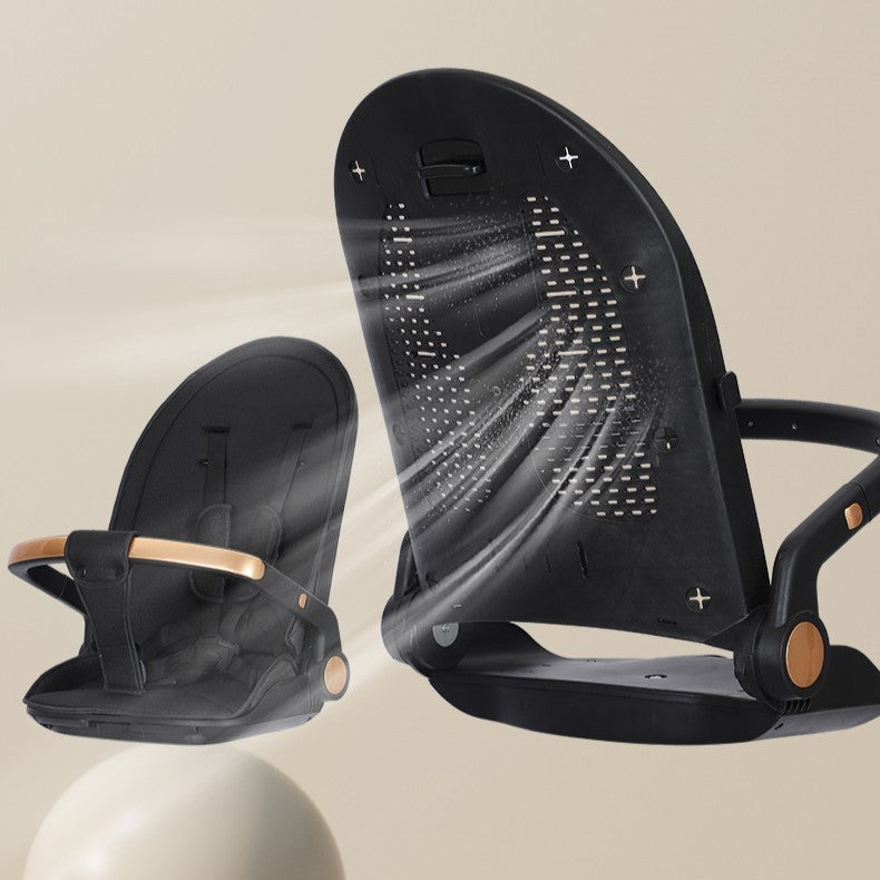 Carucior Sport Flippy 3in1, 6-36 Luni, Reversibil, Pliabil, Tavita pentru Masa, Pozitie de Somn, Centura de Siguranta, Roti 360, Suport Pahar, Copertina pentru Soare, 32x63x95cm, Bej Model Cosmos-4