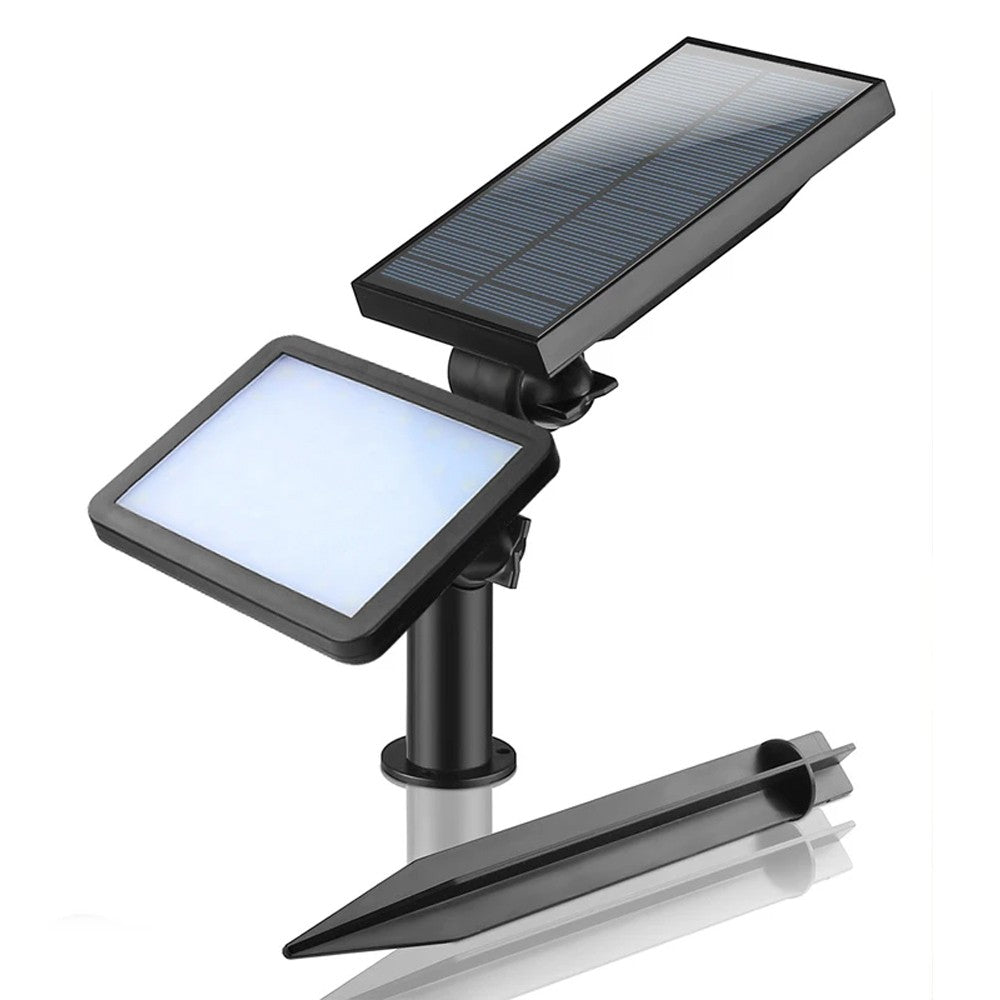 Lampa solara pentru terasa/gradina 48 de LED-uri Flippy, cu 2 moduri de fixare, senzor de lumina, IP44, material ABS, 5W, 80 lm, 26.5 cm x 14 cm, Alb Rece-1