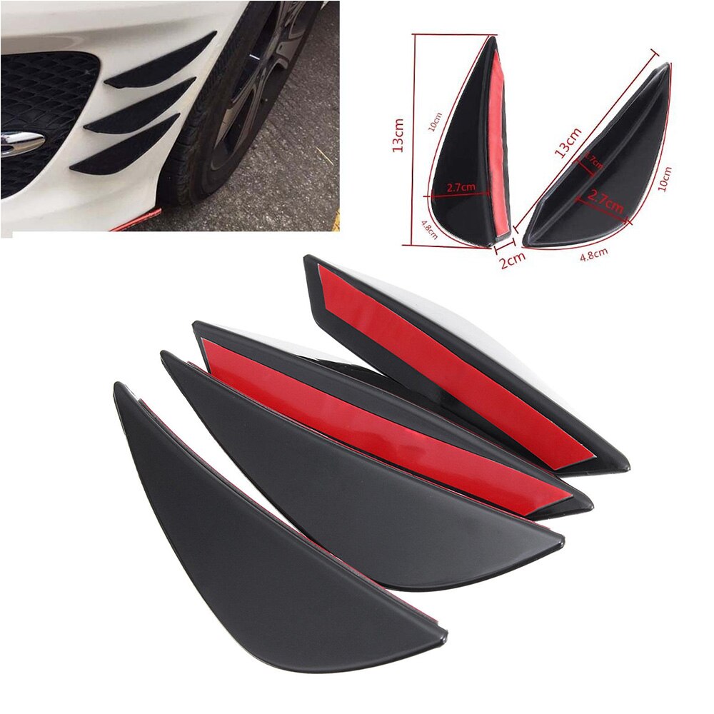 Set 4 buc. aripioare ornamentale bara tuning, culoare neagra-4